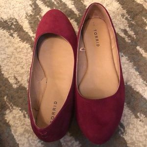 Torrid maroon flats size 10